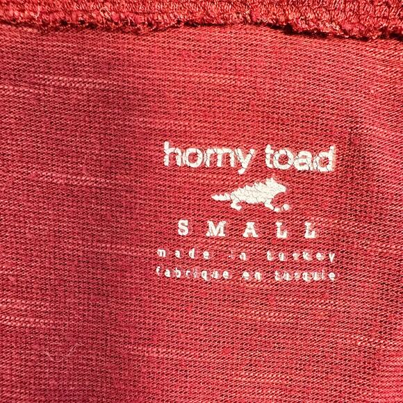 Horny Toad Long Sleeve Dress Red Surplice Neckline Small - Picture 5 of 9